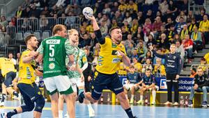 Jannik Kohlbacher (Rhein Neckar Löwen) setzt zum Wurf an.