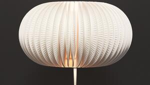 Selbstgemachte Tischleuchte aus Papptellern