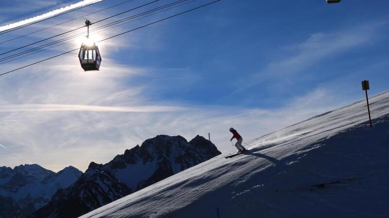 Wintersportler auf dem Fellhorn