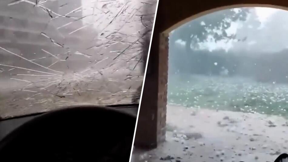 Tennisballgroßer Hagel in Nebraska