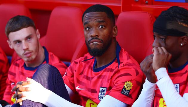 Ivan Toney (Mitte) beim Länderspiel der englischen Nationalmannschaft gegen Senegal im Sommer 2025.