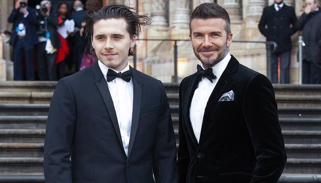 Ein Bild aus besseren Tagen: Brooklyn Beckham (l.) will sich nicht mehr mit Vater David und den ...