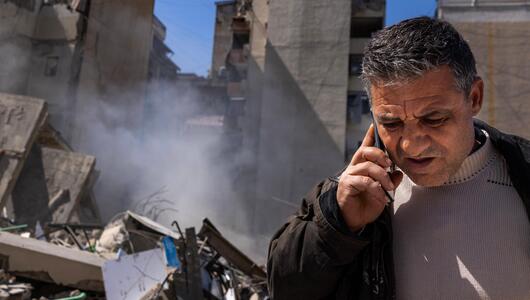  ein israelischer Angriff am frühen Morgen des 18. März 2026 