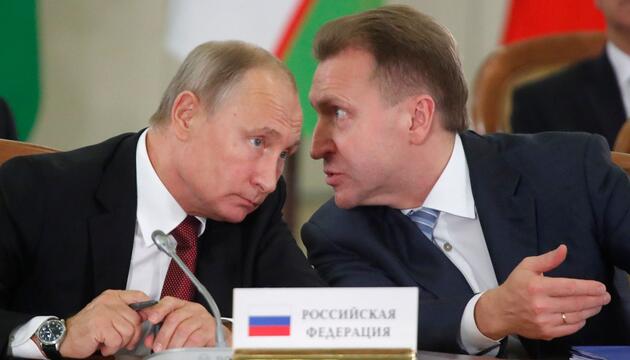 Kremlchef Wladimir Putin und Igor Schuwalow