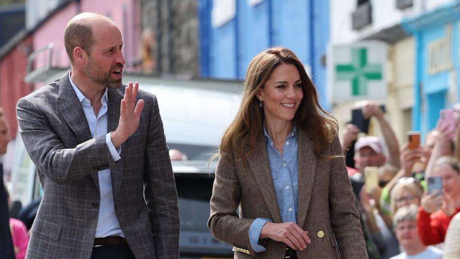 William und Kate an ihrem Hochzeitstag in Schottland.
