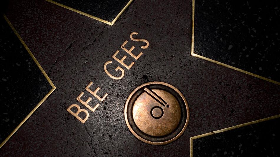 Flowers placed on Bee Gees star on Hollywood Walk of Fame