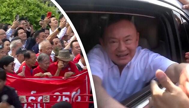 Wie ein Popstar gefeiert: Thailands Ex-Premier Thaksin vorzeitig aus Haft entlassen