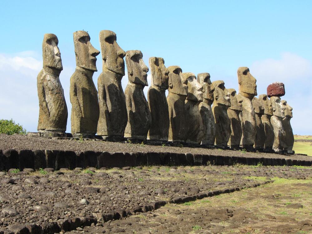 Steinfiguren Moai auf der Osterinsel