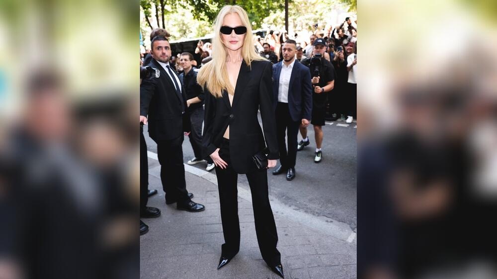 Nicole Kidman bei der Balenciaga-Show im Rahmen der Paris Fashion Week.