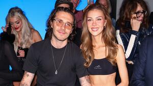 Brooklyn Beckham und Ehefrau Nicola besuchten die Balenciaga-Show bei der Pariser Fashion Week ...