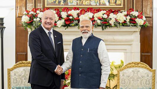 Stocker bei indischem Premier Modi in Neu-Delhi