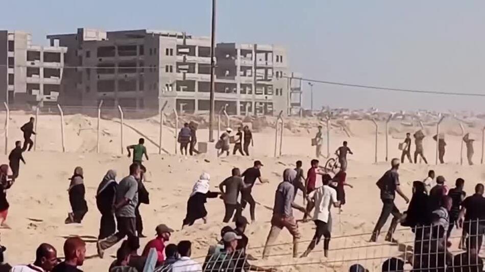 Chaos bei Verteilung von Hilfsgütern im Gazastreifen