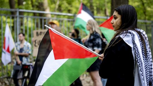 Proteste haben oft Palestina-Hintergrund