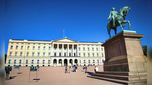 Das Königliche Schloss Oslo ist der Amtssitz des norwegischen Regenten.