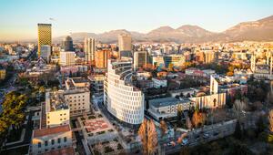 Luftaufnahme von Tirana