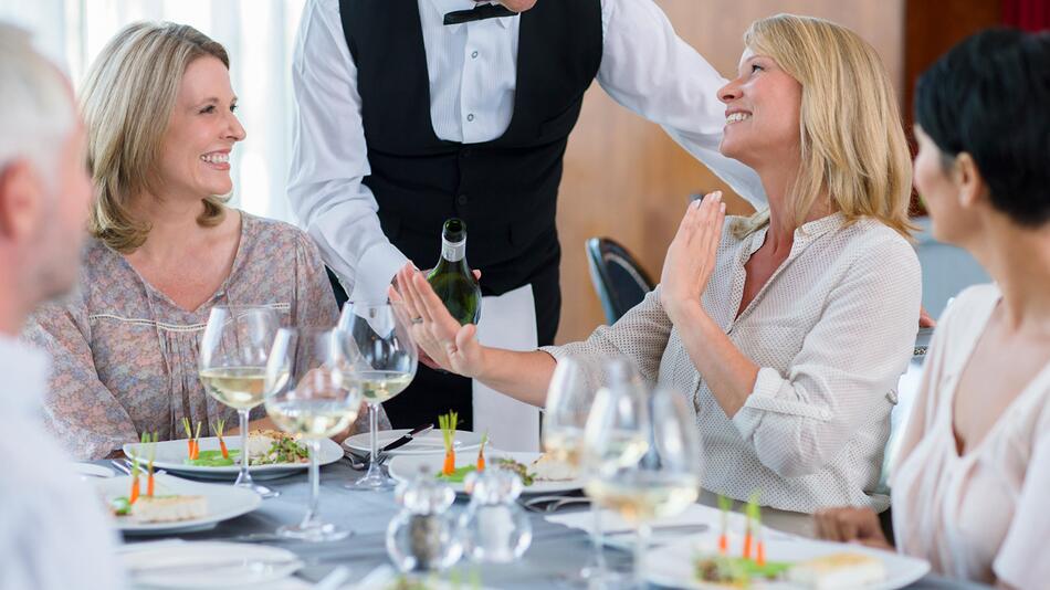 kein Alkohol beim Essen