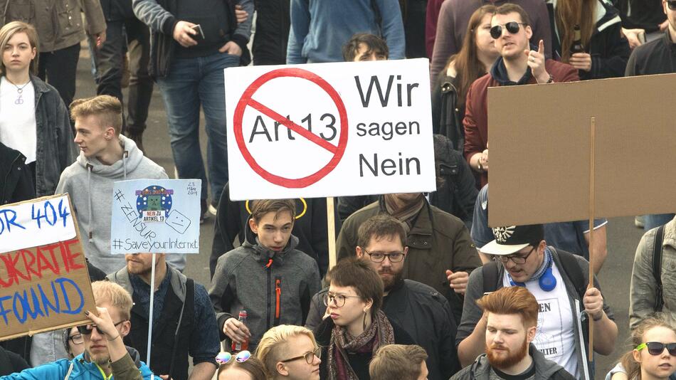 Protest gegen neues Urheberrecht - Berlin