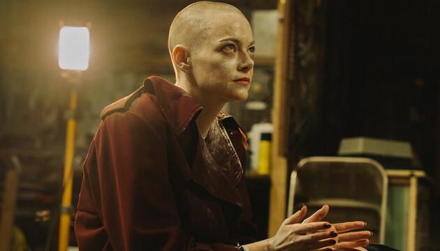 Emma Stone in "Bugonia".