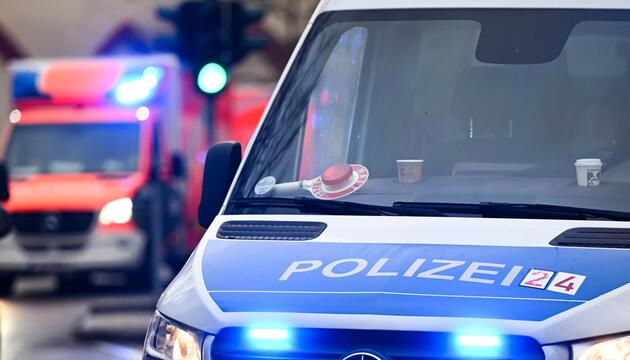 Illustration - Polizei und Krankenwagen