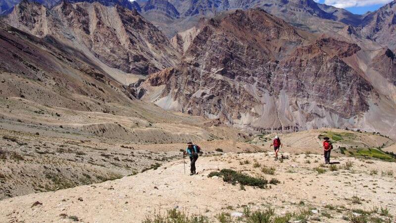 Wanderung bei brennender Sonne