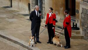 Die Corgis Muick und Sandy lebten nach dem Tod der Queen bei Andrew und Sarah Ferguson in der ...