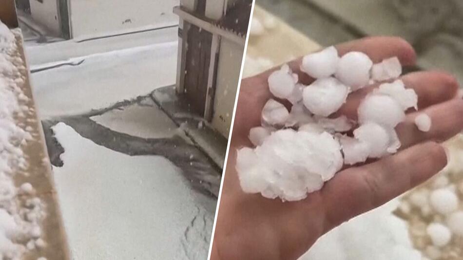 Heftige Unwetter in Spanien: Hagel sorgt für Chaos im Südosten