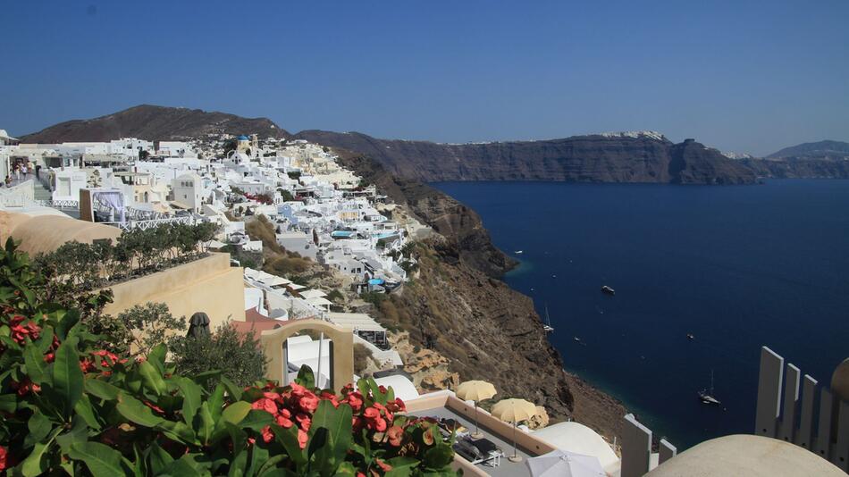 Blick auf Santorini