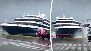 Heftige Kollision: Sturm lässt Schiffe im Hafen zusammenkrachen