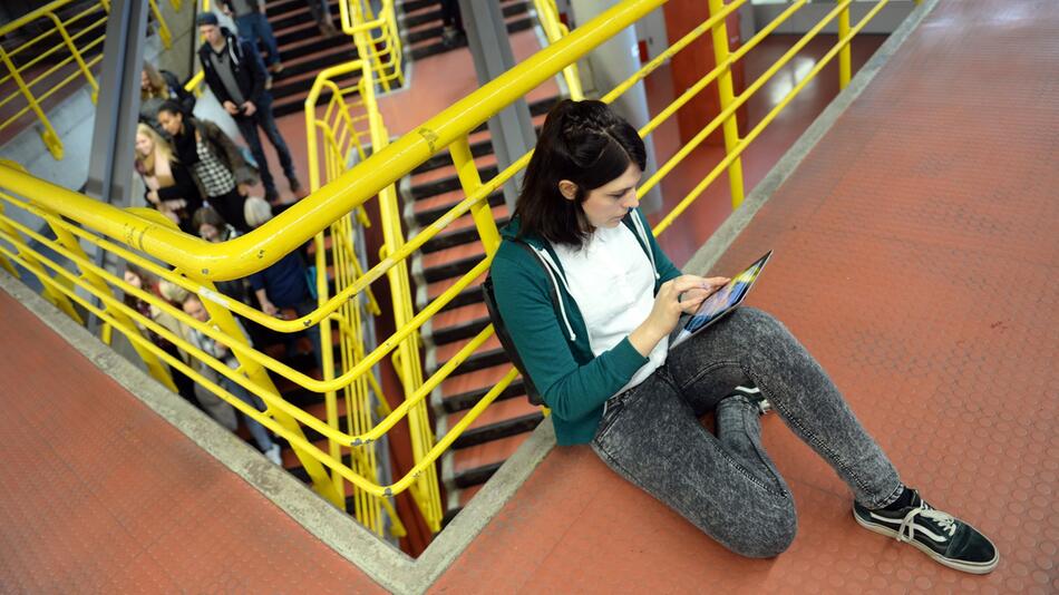 Studentin an der Universität in Konstanz