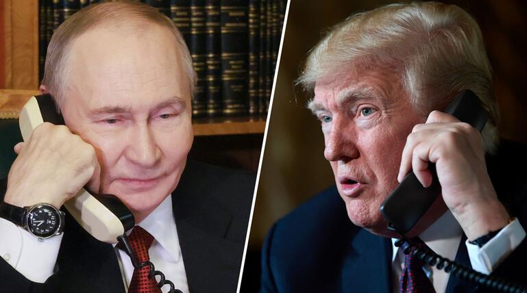 Donald Trump und Wladimir Putin telefonieren.