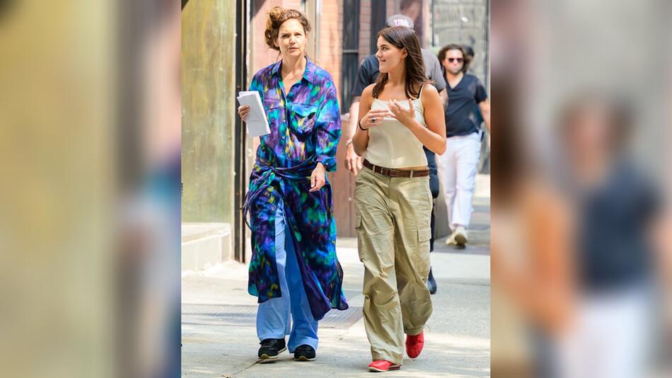 Katie Holmes und Tochter Suri in New York City.