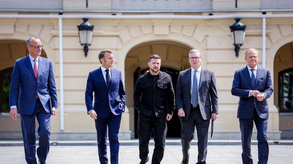 Merz, Macron, Starmer und Tusk in Kiew