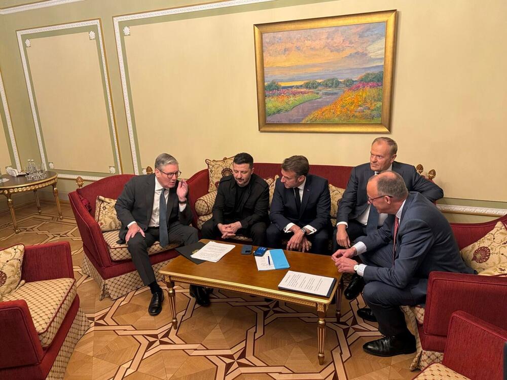 Merz, Macron, Starmer und Tusk in Kiew