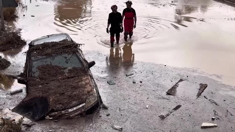 Spanien: heftige Regenfälle in Katalonien und Saragossa