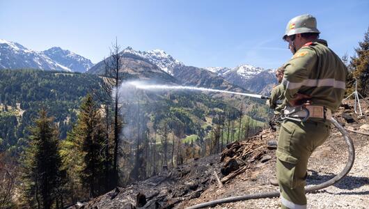 Waldbrand im Kärntner Lesachtal