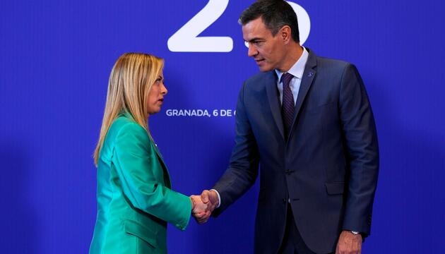 Meloni und Sanchez