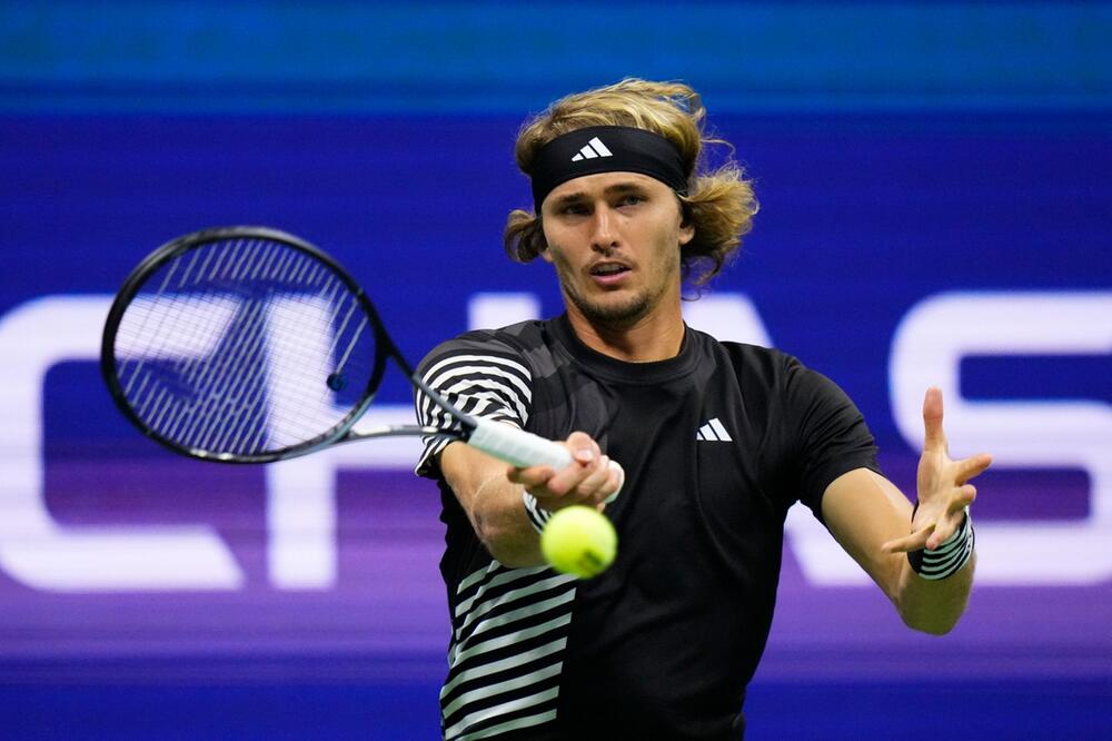 Alexander Zverev bei den US Open im Duell mit Carlos Alcaraz