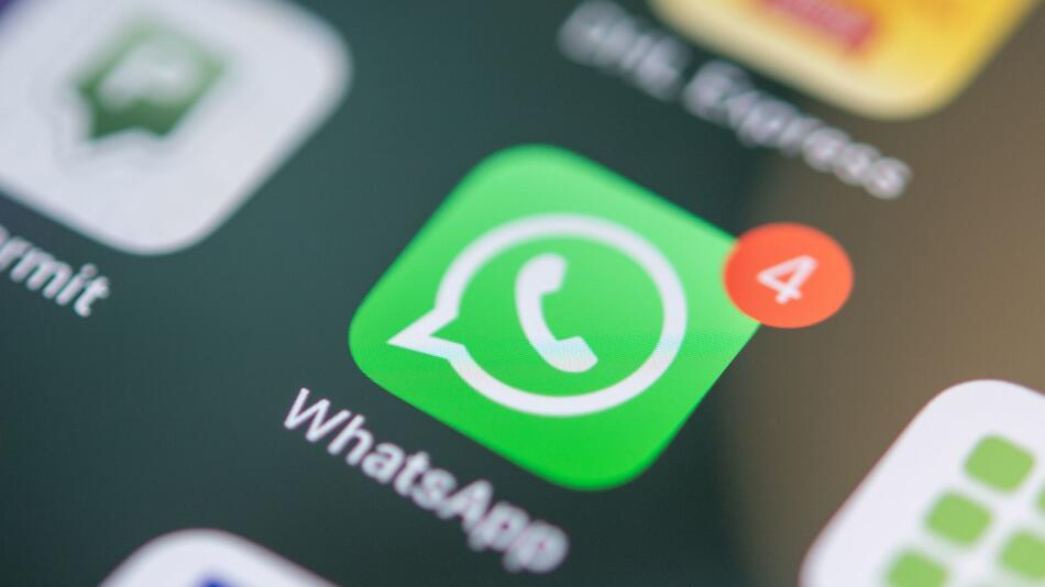 Das WhatsApp-Logo auf einem Smartphone