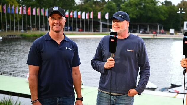 Stefan Raab (re.) holte sich für die "Jetski Star WM" Ralf Schumacher an die Seite.
