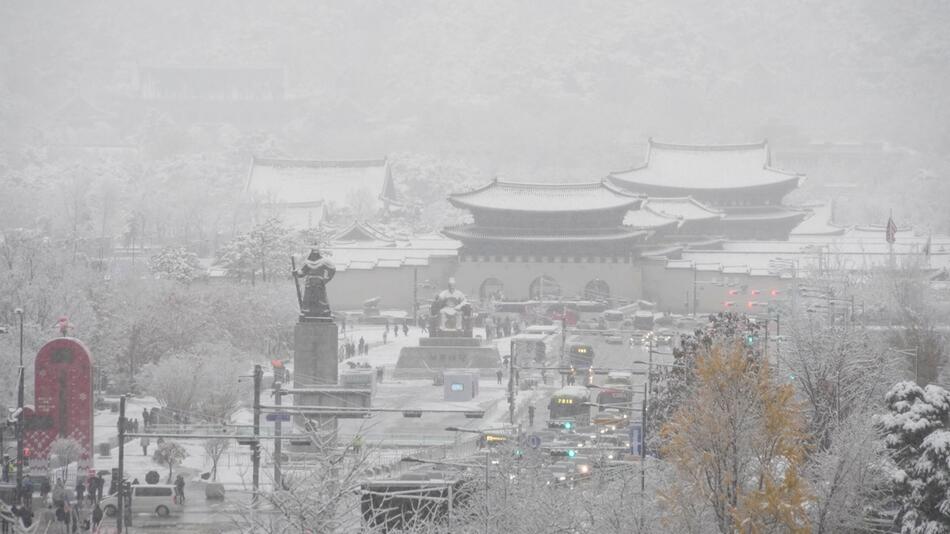 Schnee in Südkorea