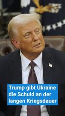 Trump gibt Ukraine die Schuld an der Kriegsdauer