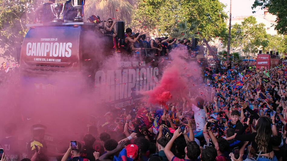 Jubel nach Barças Meistertitel