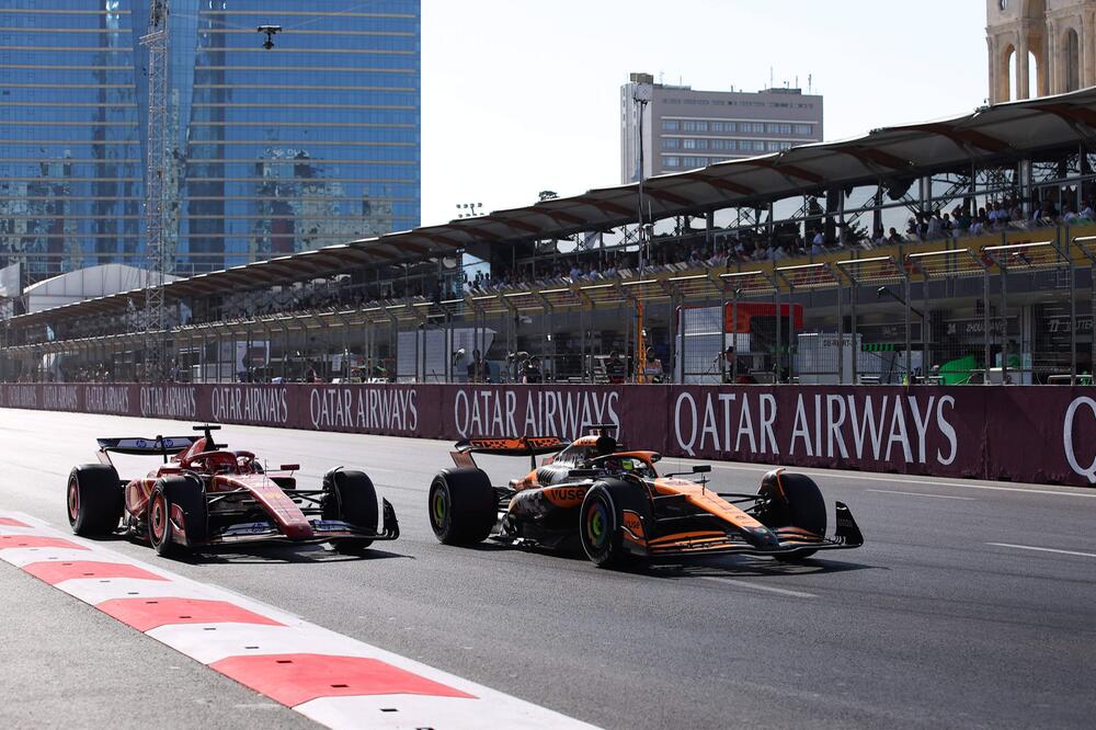 Zwischen Charles Leclerc (l.) und Oscar Piastri entwickelte sich ein spannendes Duell