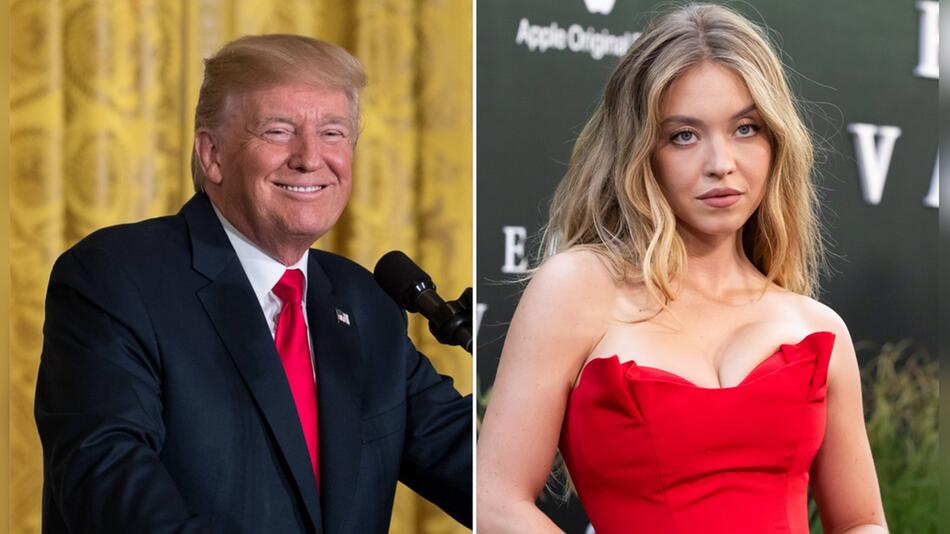 Donald Trump findet Sydney Sweeney super - seit er weiß, dass sie Republikanerin ist.