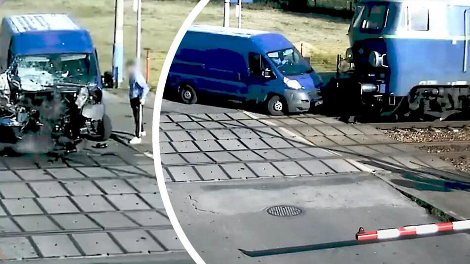 Bahnschranke umfahren: Riskantes Manöver hat schwere Konsequenzen