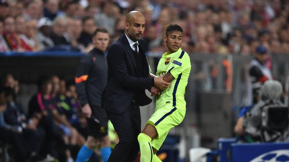 Pep Guardiola und Neymar.