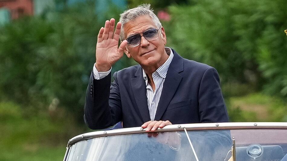 George Clooney bei der Ankunft in Venedig am Mittwoch.