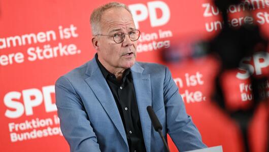 SPD-Bundestagsfraktionschef Matthias Miersch spricht.