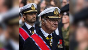 König Carl Gustaf von Schweden bei der Beisetzung des verstorbenen norwegischen Regenten König ...