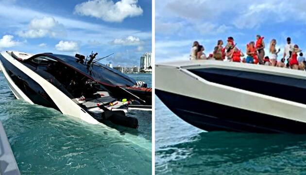 Vier-Millionen-Dollar-Yacht sinkt vor Miami Beach – 32 Influencer an Bord gerettet